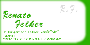 renato felker business card